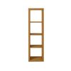 4-Cube Vertical Storage Organizer, Light Honey