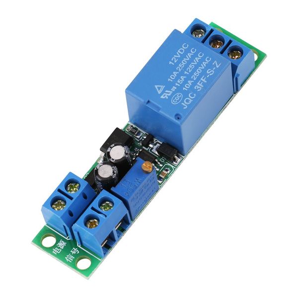 DC12V Delay Relay Board with Adjustable Signal Trigger Turn Off Delay Timer Switch Module with Anti-reverse Diode