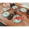 Silver Buffalo Friends Central Perk Logo Checkerboard Pattern 4pc Melamine Plate Set, Multicolored, Standard