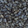 Miyuki Half Tila 2 Hole Rectangle Beads-Matte Metallic Silver Gray 7.8 Grms