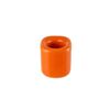 Mega Candles - Ceramic 1/2" Chime / Spell Candle Holder with Candles - OrangeSet