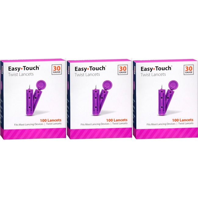 Easy Touch Lancets 30 Gauge 100ct / box ( 3 pack ) ****