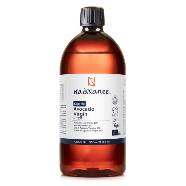 Naissance Organic Avocado Oil (No. 231) - 900 ml - Base Oil, Massage, DIY Beauty