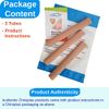 Chiroplax Toe Tubes Sleeves Protectors Cushions Fabric & Gel Lining Finger Toe Separator Tubing for Bunion Hammer Toe Callus Corn Blister (3 Pack, Medium)