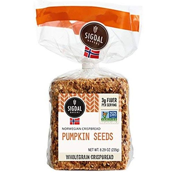 Sigdal Crispbread Spelt & Pumpkin Seeds Wholegrain Norwegian CrispBread 8.29 Ounce(Pack of 2)