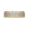Chisel Stainless Steel Polished Yellow IP Grooved Ring (Width=6)