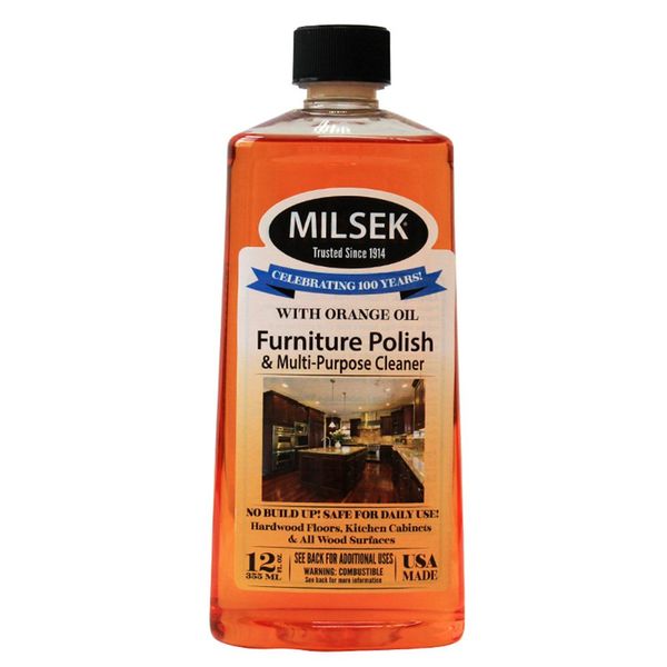 Milsek 13570 Orange Furniture Polish and Cleaner Oil, 12-Ounce, 12 Ounces