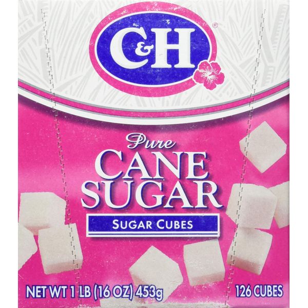 C&H, Sugar Cubes, 126 Count, 16oz Box (Pack of 4)