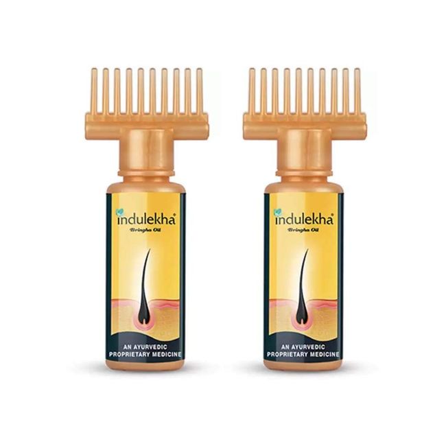 Indulekha Bringha Hair Oil Selfie Bottle, 100ml (2 pack)