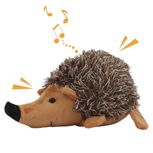 Pilipane Plush Dog Toy, Hedgehog Dog Squeaky Toy, Soft Animal Plush Dog Toothbrush Chew Toy, Interactive Squeaky Hide and Seek Plush Dog Toy,Stuffed Biting Training Playing Toys for Pet Puppy Chewers