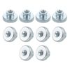 sourcing map Knurled Thumb Nuts, 15Pcs M3x0.5mm Iron Round Knobs Fasteners for 3D Printer Part, Silver Tone