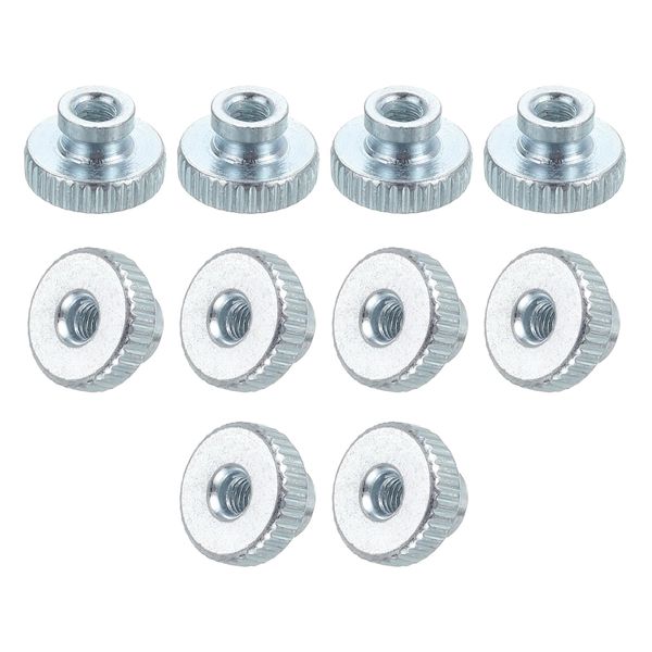 sourcing map Knurled Thumb Nuts, 15Pcs M3x0.5mm Iron Round Knobs Fasteners for 3D Printer Part, Silver Tone