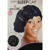 Satin Sleeping Cap, 23" JUMBO XL X-Large BLACK Breathable and Comfortable Material, Elastic Band, Accommodate Large Hair Curlers and Rollers, Keeps Hair Styles in Place and Silky Satin Material to Help to Prevent Hair Breakage