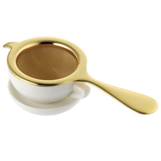 CASUAL PRODUCT 510649 DULE TEA Strainer, Por, Gold