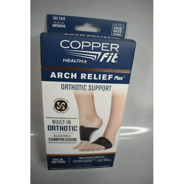 Copper Fit Arch Relief Plus Orthotic Support One Size Fits Most - NEW