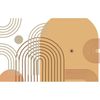 CafePress Mid Century Abstract Minimalist Beige Boho Chic Rectangle Car Bumper Magnet