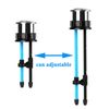 Teaayako Toilet Push Button 38mm Thread Diameter Dual Push Flushing Button Adjustable Toilet Water Tank Button,Black