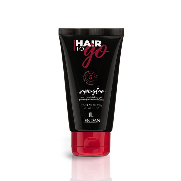 LENDAN - Haar-Fixiergel - Superglue Hair To Go - 150 ml - Extra starker Halt - Lange Haltbarkeit - Feuchtigkeitsbeständig - Glanz und Geschmeidigkeit - Ideal für kurzes bis mittellanges Haar