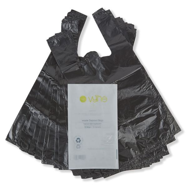 Vyne Waste Disposal Bags - Lavender Scented Bags made from 100% Recycled Plastic - 12 Microns Thick and Very Durable Incontinence Nappy Disposal Bags (Pack of 30)