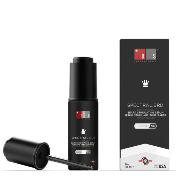 DS Laboratories Spectral.BRD - Beard Growth Serum, Beard Hair Growth Serum for Men with Niacinamide, Biotin, Castor Oil, Hyaluronic Acid & Rosemary Oil for Hair Growth, Hair Regrowth Treatment for Men