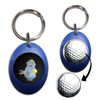 BadgeBeast.co.uk Black Boy Robot - Blue Golf Ball Marker Key Ring