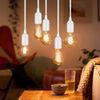 Teynewer Pendant Light Ceiling Lighting Fitting, E27 Lamp Holder with Switch Suspended Pendant Light Fitting Kit, 2 Core Textile Cable UK Plug (White, 4m)