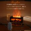 Fireplace Type, Aroma Oil Compatible, Humidifier, Bonfire, Aroma Diffuser, Empty Heating Prevention Function, USB Type-C Power Supply, White