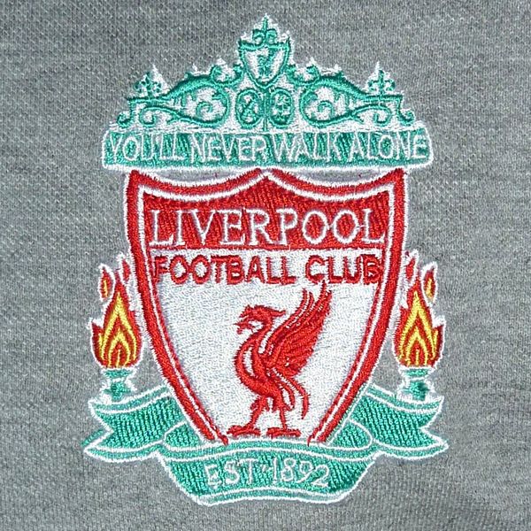 Liverpool FC Official Football Gift Mens Single Crest Polo Shirt Grey Small