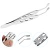 Uonlytech Meibomian Gland Expressor, Stainless Steel Eyelid Massage Tweezers Professional Face Care Forceps Craft Tweezers Tools for Dry Eyes