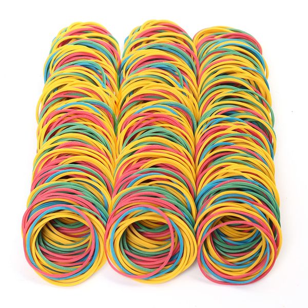 LotFancy Multicolor Rubber Bands, 600PCS 1.77” (45mm) Elastic Durable Stretchy Colorful Rubber Bands for Tie Dye, Office Supplies