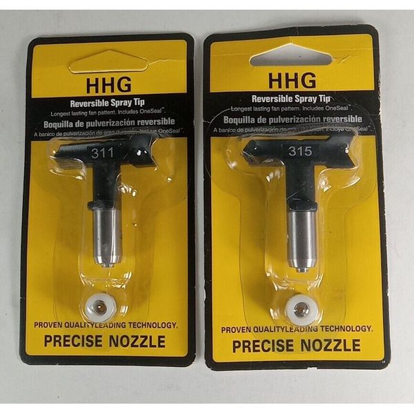 Lot Of 2 HHG Reversible Spray Tip Nozzles for Paint Sprayer New 311 315