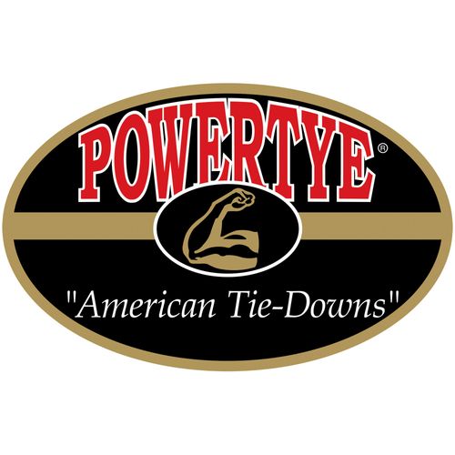 PowerTye 2in x 5.5ft Cam Buckle Tie-Down with S-Hooks - 600 lb. Working Load Limit / 1,800 lb. Breaking Strength - Made in USA - Red (Pair)