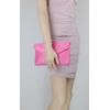Girly Handbags Plain Clutch Bag Medium Hot Pink
