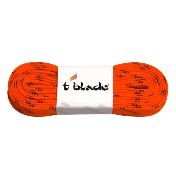 t-blade Schnürsenkel für Schlittschuhe gewachst Neonorange Länge 120" (305 cm) ab Schuhgröße 44