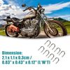ACROPIX Universal Exhaust Muffler Pull Hook U Shape Motorcycle Scooter Silver Tone 8 Pcs