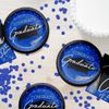 Trendware School Spirit Blue Graduation Dessert Plates, 54 Count
