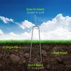 Garden Pegs 50pcs Sturdy Galvanised Steel Ground Stakes 6" U-Shape Trapezoidal-Head Metal Weed Membrane Pegs Sheet Turf Fake Artificial Grass Pins Staple Hook Spike Anchor Fencing Netting Landscaping
