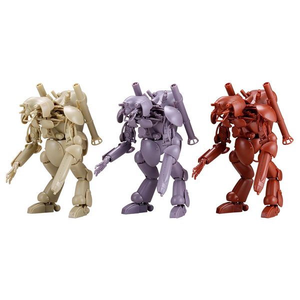 Kaiyodo Artpla Humanoid Type Unmanned Grow Surfund, Set of 3, 1/35 Scale, Unpainted, Plastic Model Kit