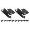 sourcing map Inset Hinges, 2Pcs 1/2" Overlay Semi-Concealed Face Mount Cabinet Hinges, Self-Closing, Black