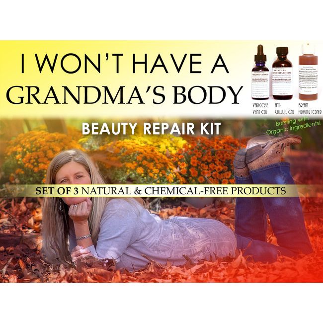 Natural Body Kit Women over 50 Grandma Varicose Veins Cellulite Breasts Set of 3