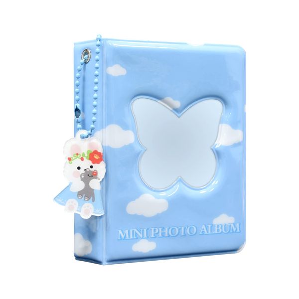 Babyfond Mini-Fotoalbum Kpop Buch Fotokartenbinder, Babyfond Mini Fotoalbum zum Selbstgestalten,Liebe Herz hohl kleine Fotokarten Buch Kpop Album Binder 40 Taschen