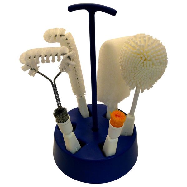 Brushtech Set of the 6 Most Useful Kitchen Brushes with Portable