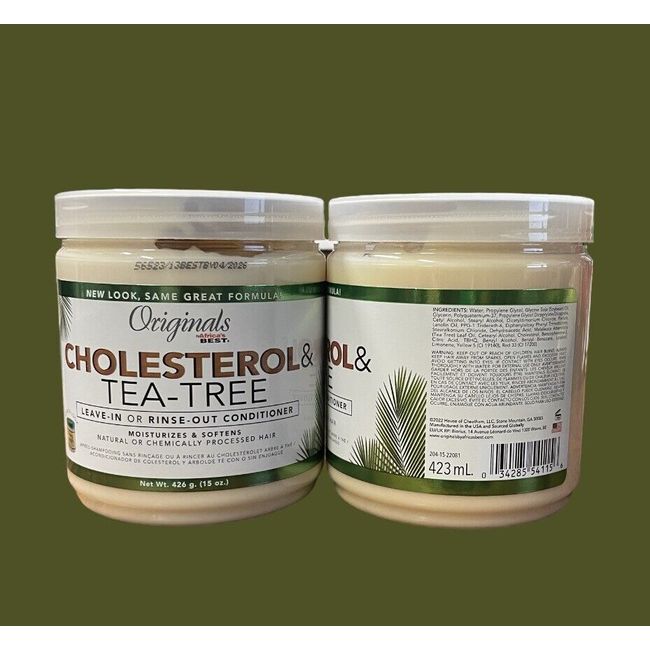 2   Africa’s Best Originals Cholesterol Tea Tree Oil Leave In Conditioner 426g