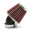 35mm Pitbike Air Filter Red Performance High flow Mushroom Style Angled Neck