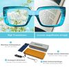 DOOViC Oversized Reading Glasses Blue Light Blocking Computer Readers Glasses Turquoise Rectangular Frame for Women 1.0