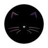 Regenbogen Katzengesicht Katze Schwarz PopSockets Klebender PopGrip