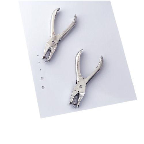 XIAOXGXF 1/4 and 1/8 Inch Small Single Hole Punch Paper Hole Puncher Mini Hole Puncher for DIY Craft Paper Tags (Silver)