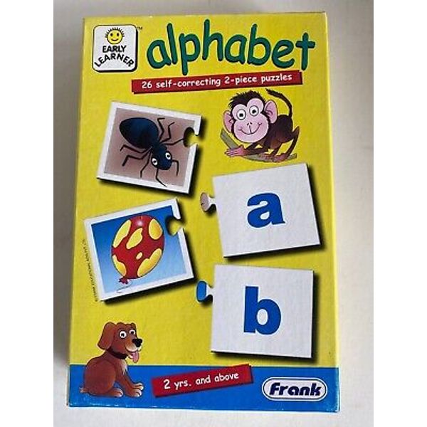 Frank Early Learning Small 2-piece Alphabet Puzzles Ages 3+ NIB