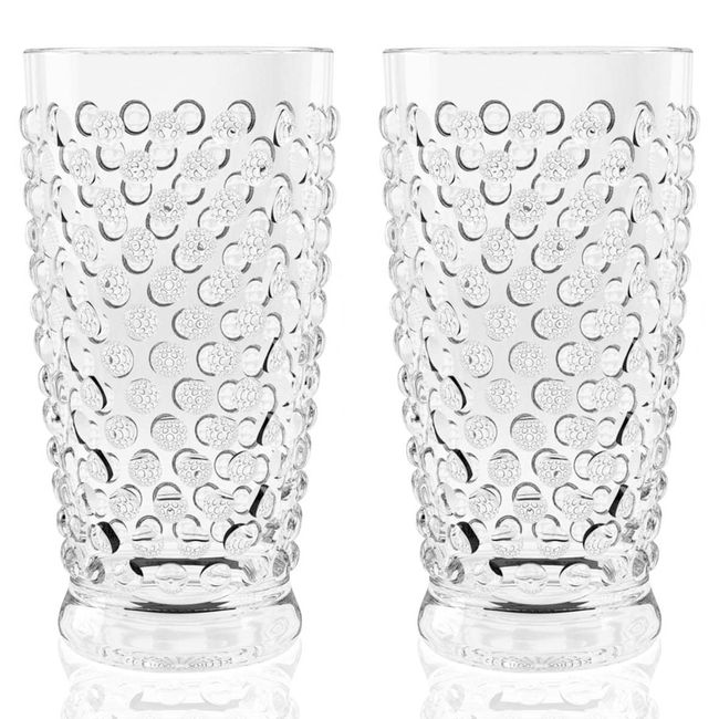 Tarhong Cup, 20.9 fl oz (590 ml), Tumbler, Set of 2, Unbreakable, Plastic, Fashionable Glasses