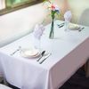 Rectangle Table Cover, Solid White, Heat Resistant, Table Cover, Clean Tablecloth, Reusable, Table Cloth, 5 Colors for Choice (White)